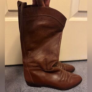 Brown Leather Cowboy Boots